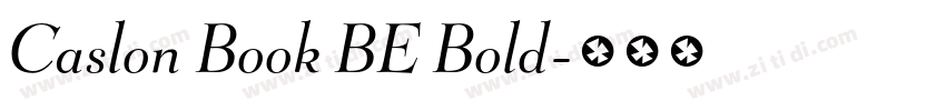 Caslon Book BE Bold字体转换